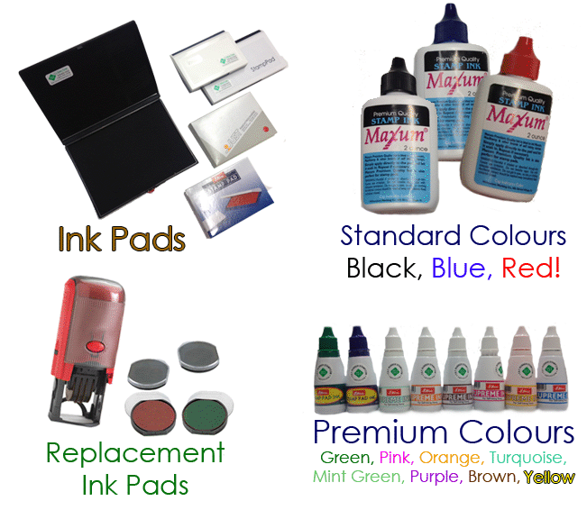 TST Rubber Stamp Ink Pad Replacement, Quick Drying Ink, Hand Stamp