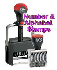 number-alpha stamp