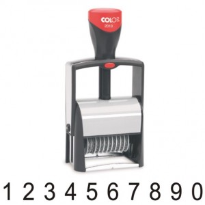 Colop 2000 Plus 2010 Heavy Duty Number Stamp - Character Height: 3/16" (5mm) - 10 Band